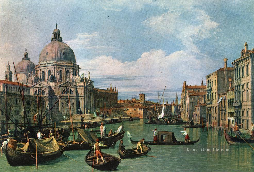 der Canal Grande und die Kirche der Salute Canaletto Venedig Ölgemälde